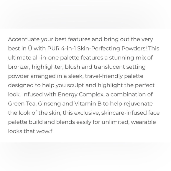 PUR Cosmetics 4 in 1 Skin Perfecting Powders Face Palette in Fair Light - Picture 7 of 10